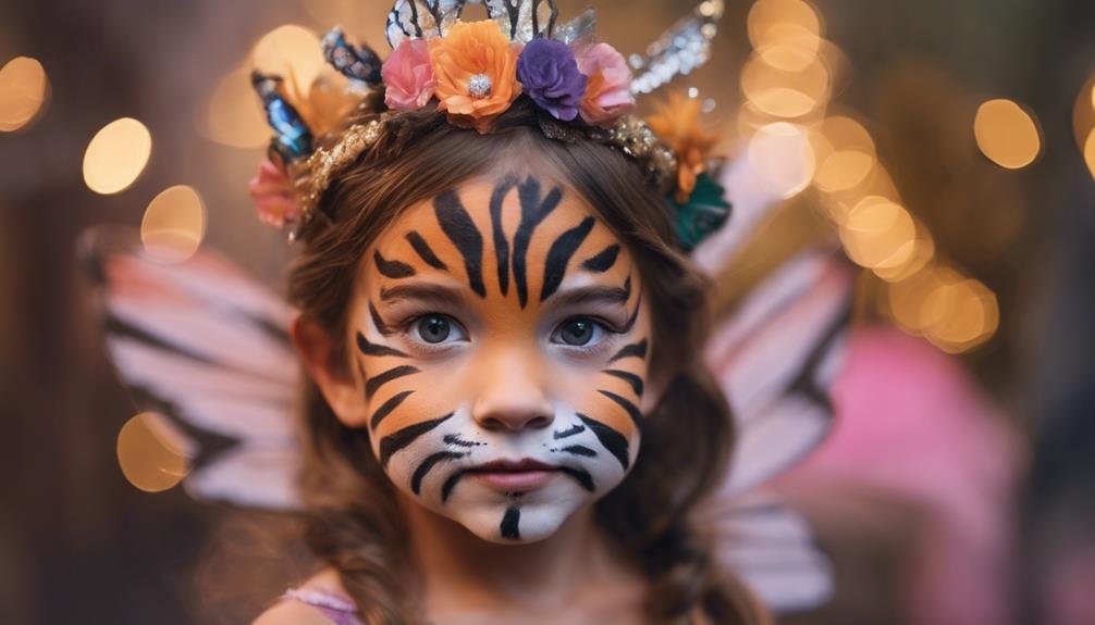 colorful tiger face painting