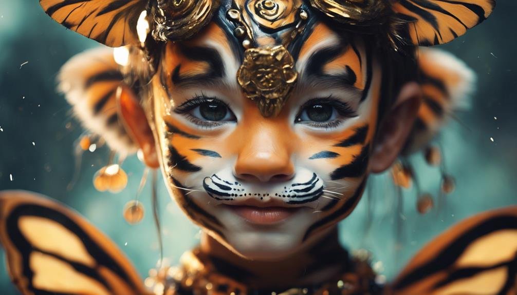 creative tiger face painting