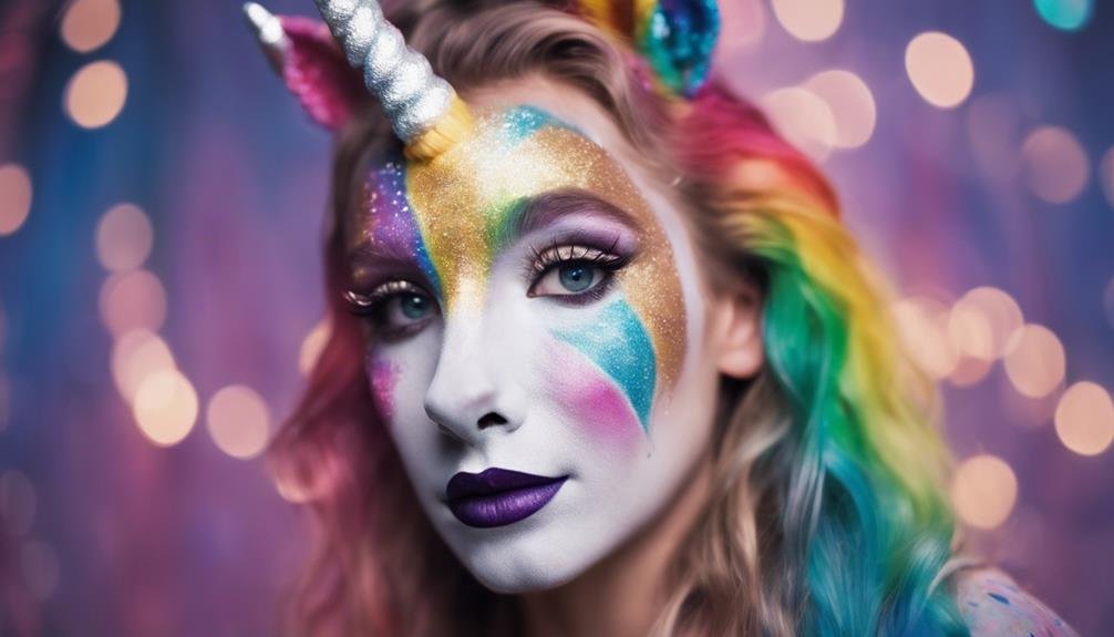 creative unicorn face painting