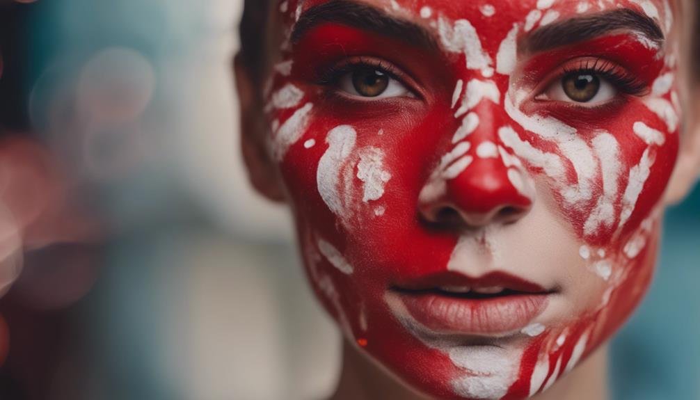 face paint acne prevention